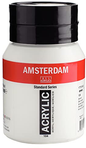 Amsterdam Standard Series Acrylique Pot 500 ml Blanc de Zinc 104 (17721042)