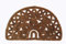 ID Mat Demi-Lune Coco Métal Tappeto Zerbino in Cocco, Acciaio, Beige, 45 x 75 cm