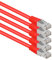 1 m red - 5 pieces Cat.6 patch cable network cable CAT6 S-FTP Gigabit Lan PIMF CAT 6 copper CU halogen-free Internet DSL game console Smart TV