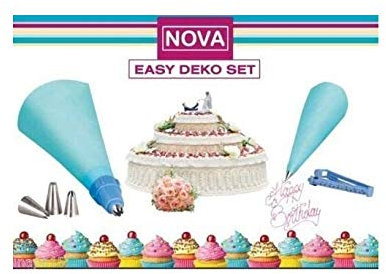 Nova Easy Deko Set Spritzbeutel Spritzdüse Spritztülle Novabest