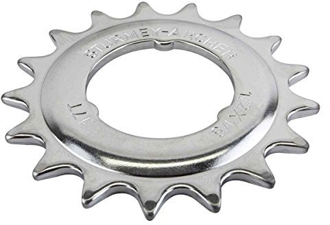 SunRace Steck-Ritzel gekröpft (1/2×1/8') // 17/18/19/20/21/22 Zähne, Ausführung:verchromt, Dimension:17 Zähne