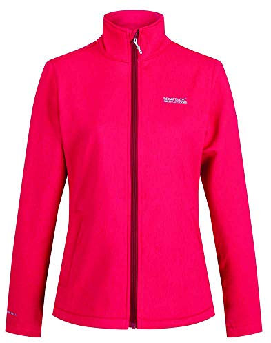 Regatta Polaire Softshell chinée déperlante et Coupe-Vent CARBY avec Envers Chaud Veste Femme Dark Cerise FR : XXS (Taille Fabricant : 36)