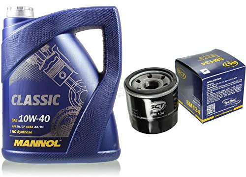 Filter Set Inspektionspaket 5 Liter MANNOL Motoröl Classic 10W-40 API SN/SM/CF SCT Germany Ölfilter
