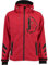 Geographical Norway Veste softshell coupe-vent à capuche amovible pour homme avec strings contrastés Fermeture Éclair Cuff Tape Rubber Imprimés, rouge/noir, S
