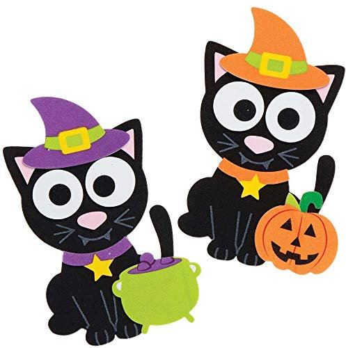 Baker Ross AX222 Magnetsets, Motiv: Halloween-Hexen-Katze zum Mischen und Kombinieren, 8 Stück, Kunst und Handwerk für Kinder