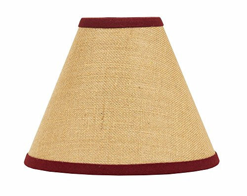 Raghu Lampenschirm aus Stoff, gestreift, 35,6 cm, Rot
