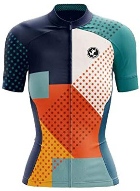 UGLY FROG Damen Rennrad Trikot Damen Fahrradbekleidung Sommer Bike Wear Atmungsaktiv 2021 Neueste Bunt Streifen Graffiti XSVH02
