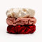 100% Silk Scrunchies, Haargummis Starker Halt für Mädchen & Damen, Haargummis Scrunchie, Scrunchies Samt, Einfarbige Elastische Dicke Bänder, Weiche Seile Pferdeschwanzhalter Frauen Haarschmuck