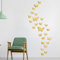 Adesivi Murali Farfalle 3D Specchio a Farfalla Adesivi Murali Tridimensionali Acrilico Rimovibile 25 Pezzi Fai dante Adesivi Murali Decorazione da Muro per Casa/Hotel/Salotto/Camera/Cucina(Oro)