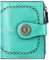 SENDEFN Portefeuille Femme Cuir Porte Monnaie pour Femmes Porte-Cartes Court pour Portefeuille Zippé Femmes avec 16 emplacements pour Cartes Anti RFID Portefeuilles