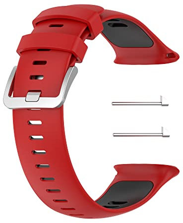 Chofit Armband kompatibel mit Polar Vantage V2, weiches Silikon, Sport-Ersatzarmband für Vantage V2 Smartwatch, zweifarbig, Rot-Schwarz