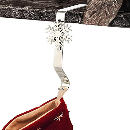Ganci per caminetto di Natale, fiocchi di neve, pupazzo di neve, albero di cervo, albero di Natale, ganci per calze natalizie, decorazione natalizia per camino, mensola Yyid