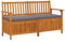 vidaXL Truhenbank mit Kissen Holzbank Sitzbank Holztruhe Bank Aufbewahrung Sitztruhe Massivholzbank Stauraum Gartenbank 148cm Massivholz Akazie