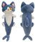 PEDEIECL Schöne Plüsch Hai Katze Puppe Nette Cartoon Weiche gefüllte Hai Kätzchen Kissen Lange Wurf Schlafkissen Puppe Spielzeug Geschenk für Kinder Freundin