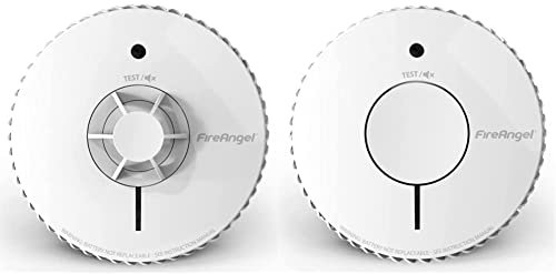 FireAngel Heat Alarm with 10 Year Sealed For Life Battery, FA6720-R & FireAngel Optical Smoke Alarm with 10 Year Sealed For Life Battery, FA6620-R (ST-622 / ST-620 replacement, new gen), White