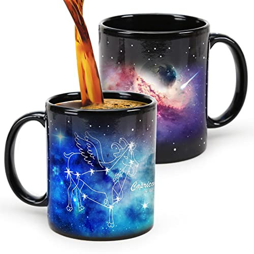 Steinbock Tasse, Sternbild Kaffeetasse,12-Sternbild-Tassen,Keramik beheizte empfindliche Neuheit Kaffeetasse