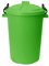 M1SS Lime Green 50L Litre Large Heavy-Duty Weather Resistant and Food Grade Plastic Dustbin Trash Can Garbage Bin With 2 Clip Locking Lid for Indoor Outdoor Storage Container of Animal Feed