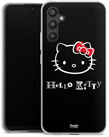 DeinDesign Silikon Hülle kompatibel mit Samsung Galaxy A34 5G Case transparent Handyhülle Kawaii Fanartikel Hello Kitty