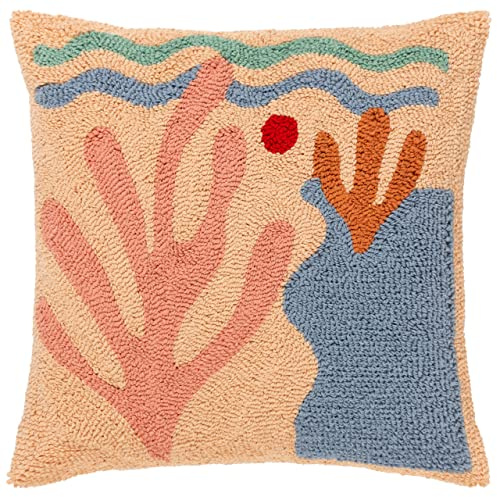 Heya Home Corals Polyester Filled Cushion,Just Peachy,45 x 45cm