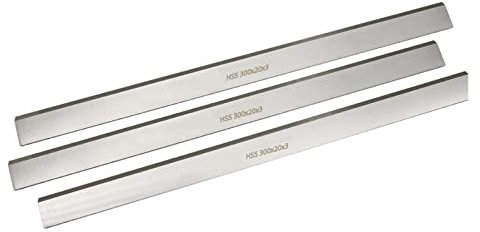 ICAMAS Juego de 3 uds de Cuchillas cepilladoras de 300mm de Espesor, ensambladora de Madera HSS, cepilladora reafilable de 300x20x3mm, Accesorios for Herramientas eléctricas for carpintería
