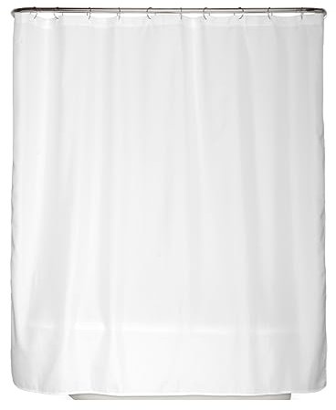 Arteneur®Rideau de douche 150 x 200 cm avec ourlet lesté - Fonction anti-moisissure, opaque, imperméable et lavable - En matière recyclé - Certifié Öko-Tex Standard 100 - 10 anneaux - Blancs