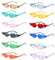 ATSGJLZN Flammen Sonnenbrille, 12 Stück Festival Brille Party Brillen, Bunte Feuer Sonnenbrillen Lustige Hippie Brillen