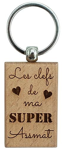 Ernestine - Porte-clés assistante maternelle - cadeau nourrice Assmat crèche - cadeau nanny garde bébé enfant - porte clefs personnalisé - cadeau crèche école maternelle primaire collège porte clés