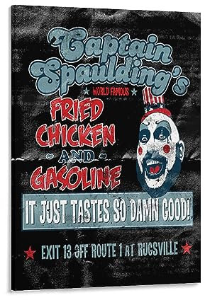 Filmposter Captain Spaulding's House of 1000 Leichen (5) Leinwand Wandkunst Drucke Poster Foto Bild Gemälde Poster Raumdekor 20 x 30 cm