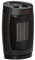 HOMCOM Stufetta Elettrica Ceramica Oscillante a 60°, Aria e Temperatura Regolabili 6-38°C, Potenza 900W/1500W, 19.5x14.8x28cm, Nero