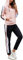 Litherday Tuta da Donna Completo Lungo Set Sportivo Donna Abbigliamento Sportivo Invernale Donna Cotone con Giacca e Pantaloni per Jogging Tennis Fitness rosa e nero L