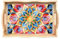 Fulenyi Bandejas de Pintura 5D de Madera, Kit de bandejas de Servir de Pintura artística, decoración Ligera para Desayuno, Bar, Mesa de Comedor y reuniones Familiares, Plato de Cena Pintado con
