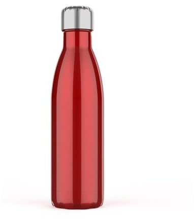 Plinrax Stainless Steel Bottle 500ML, Vacuum Insulated Water Bottle, Double Wall Drinks Bottle Keep 24 Hours Cold & 18 Hours Hot for Outdoor Sports, Fitness, Hiking, Camping, School, Office (Red)