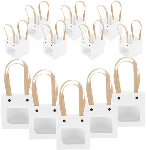 JECOMPRIS 12pièces à Avec Poignée De Fête Anniversaire Réutilisables Avec Fenêtre Élégants Pour Événements Et Célébrations