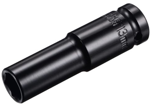 TA-VIGOR 1/2 Inch 13mm Impact Socket, 80mm 6-Point Deep Socket | 1/2 Drive Socket, Heat-Treated CR-V Steel Socket for Home Automotive Trucks Tractors Engines Repairing