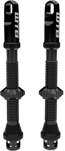WTB Max-Flow Tubeless Bicycle Valves (2-Pack) 44mm Alloy Presta Valve - More Airflow - Insert Compatible