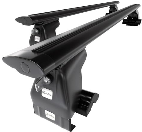 Mossa Barres de Toit en alu adapté pour Peugeot 206 Hayon 1998-2010 Noir DD | toit normal