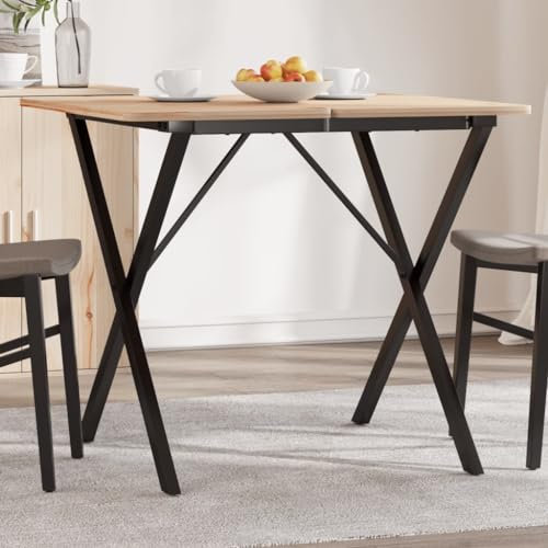 AJJHUUKI Pieds de table en X 70 x 70 x 73 cm en fonte