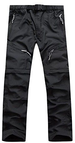 PODOLIXIA Wanderhose Herren Zip Off Outdoorhose Nylon Leicht Softshellhose Wasserdicht Schnell Trocknend Funktionshose Outdoor Trekkinghose mit Mehrere Taschen Cargohose