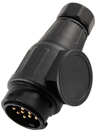 Woola Prise de Remorque 13 Broches,12V Male Adaptateur de Remorque pour Caravanes et Remorques de Transport