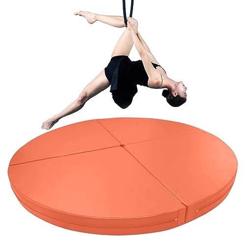 Fuß/3,5 Fuß/4 Fuß/4,5 Fuß/5 Fuß/5,5 Fuß/6 Fuß/6,5 Fuß Crashmatten für Erwachsene, runde faltbare Pole Dance Sicherheitsmatte, Yoga-Übungsmatten Tanzkissen(150 cm/5 Fuß/59 Zoll – Dicke 5 cm/2 Zoll