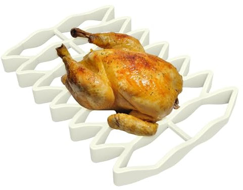 Krmoau Silicone Roasting Rack for the Oven, Turkey Roasting Tray for Microwave, High Temperature Resistant Grill, Easy to Clean High Temperature Resistant Tray for Air Fryer, Steamer