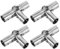 sourcing map 4 Sets Pipe Clamp Connector, 131 x 80mm End Rail Clamps Chain Link Fence Clamp Fit 1.1 (28mm) OD Pipe with Screw and Nuts, Silver