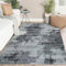 Famibay Teppich Wohnzimmer 140x200cm Waschbar Teppich Schlafzimmer Kurzflor Schwarz Grau Wohnzimmerteppich Modern Abstrakt für Wohnzimmer Schlafzimmer Esszimmer