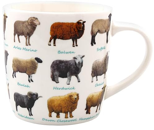 The Leonardo Collection Sheep Mug, Tea and Coffee Mugs for Hot Drinks | Fine China Printed Mugs for Kitchen & Home | Reusable Ceramic Cups for Every Occasion | Birthday Gifts for Women & Men