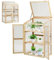 FANTASK Serre surélevée à 3 étages en Bois résistant aux intempéries avec 2 Portes et Couvercle, fenêtre en Polycarbonate, Plate-Bande pour Plantes, Armoire d'élevage, 60 x 45 x 100 cm, Naturel