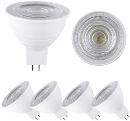 BVCL Dimmbare LED-Lampe GU5.3 MR16, 7 W, entspricht 50 W Halogen, 230 V, 650 lm, Abstrahlwinkel 120°, 5er-Pack(Natural white 4000k)