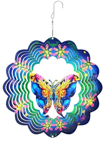 Eighosee Wind Spinner Wind Spinners Outdoor Hanging Butterfly Outdoor Wind Spinner Metal Wind Spinners for Patio Art Decorations