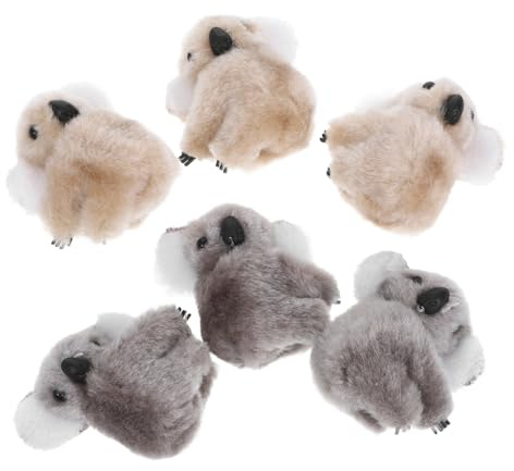 NOLITOY 6Er Set Koala Plüsch Haarspangen Für Mädchen Cartoon Haarklammern Weiche Haarschmuck Clips Für Kindergeburtstag Und Alltag