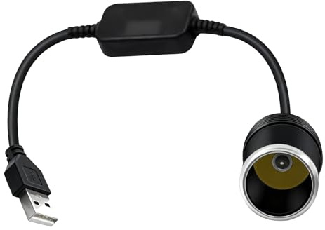 Adaptador USB a Mechero Hembra, Convertidor 5V a 12V Coche, para GPS, Cámara de Coche, Grabadora, Dispositivos Electrónicos de Vehículo, Cargador para Coche con Pantalla de Voltaje y Protección