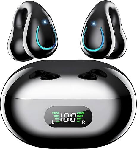 AI Translation Earbuds Real Time 164 Languages 60H Playtime Translator Ear Buds Audifonos Traductores Inglés Español Wireless Earphones Bluetooth Headphones for Travel Business Meeting (Black)